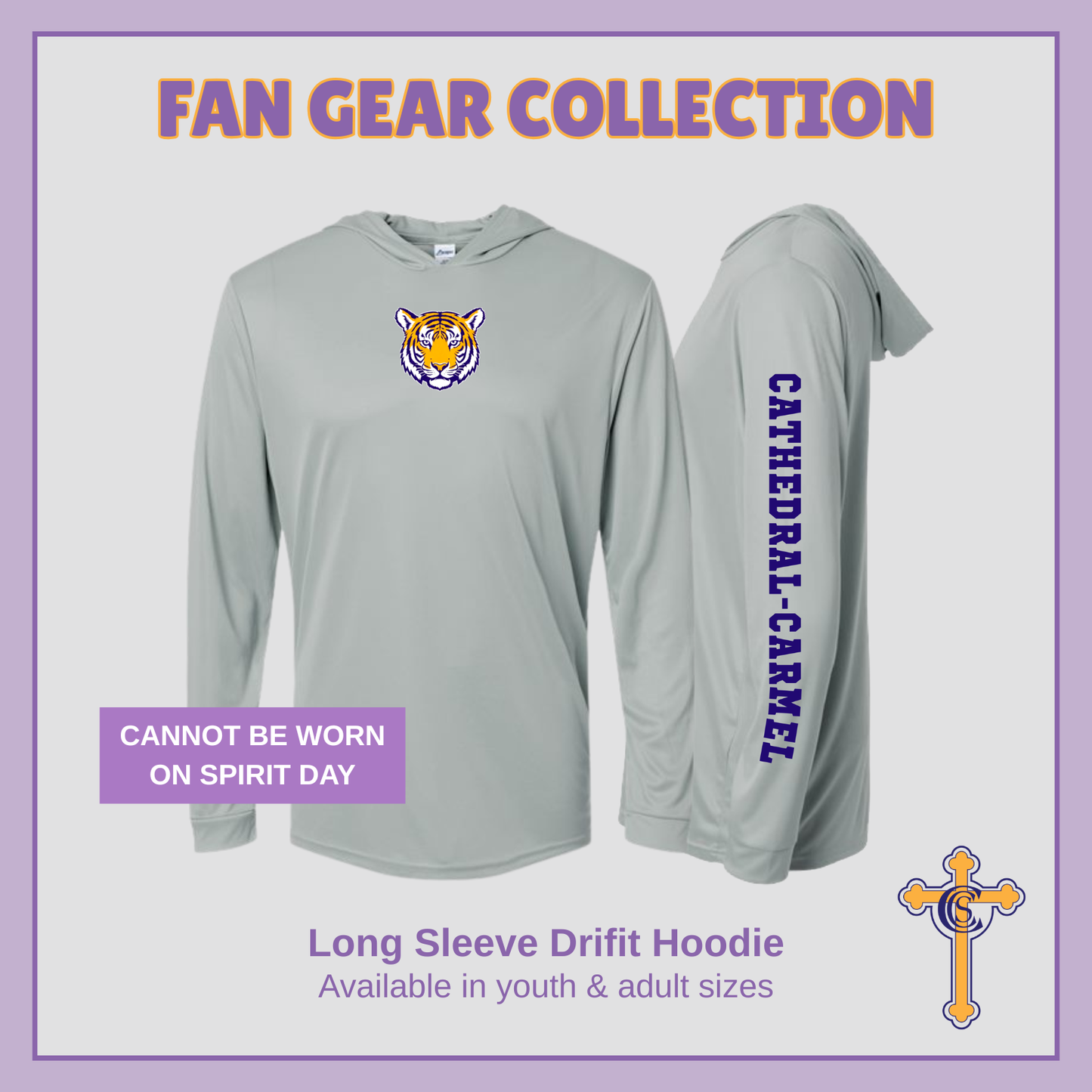 Athletic GREY Long Sleeve Drifit Fan Gear Shirt