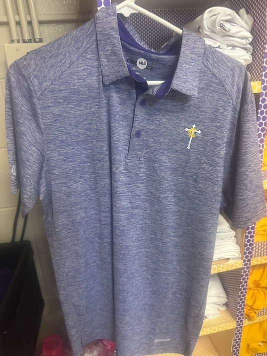 Heather Purple Tiger Dad Polo￼