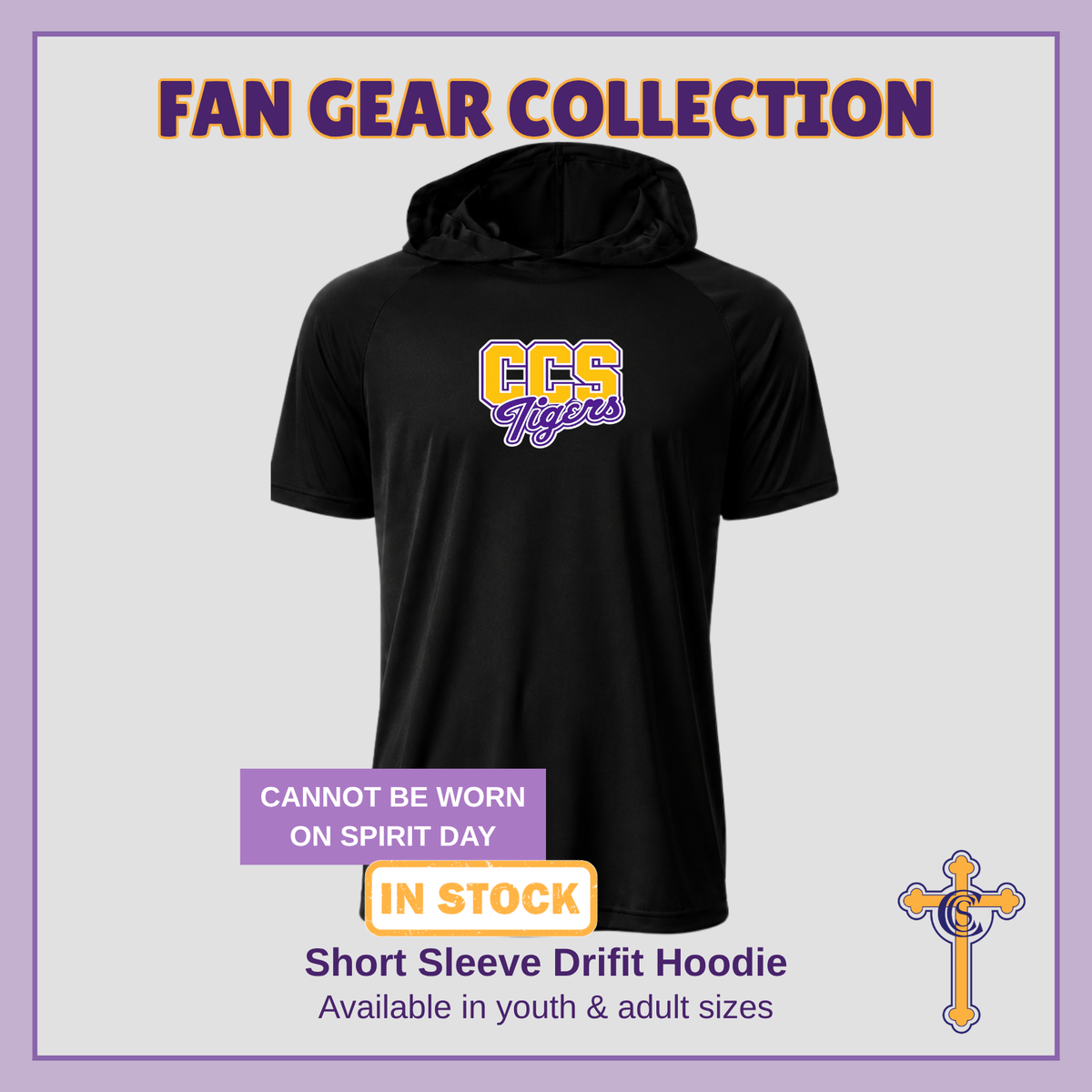 Athletic BLACK Short Sleeve Drifit Hoodie Shirt