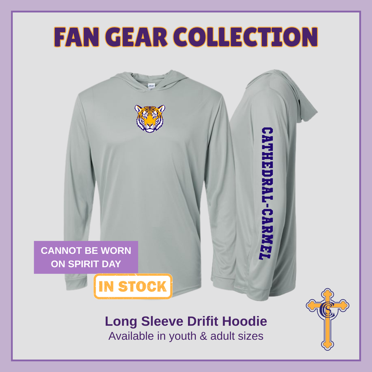Athletic GREY Long Sleeve Drifit Fan Gear Shirt