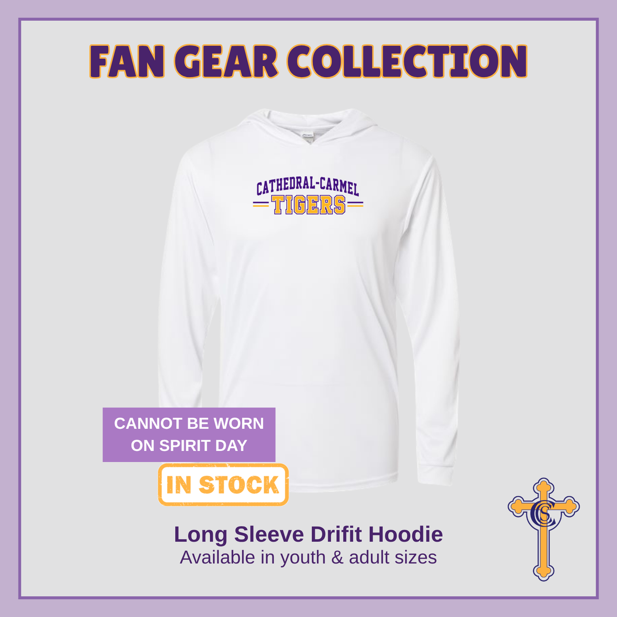 Athletic Long Sleeve Drifit Hoodie Fan Gear Shirt