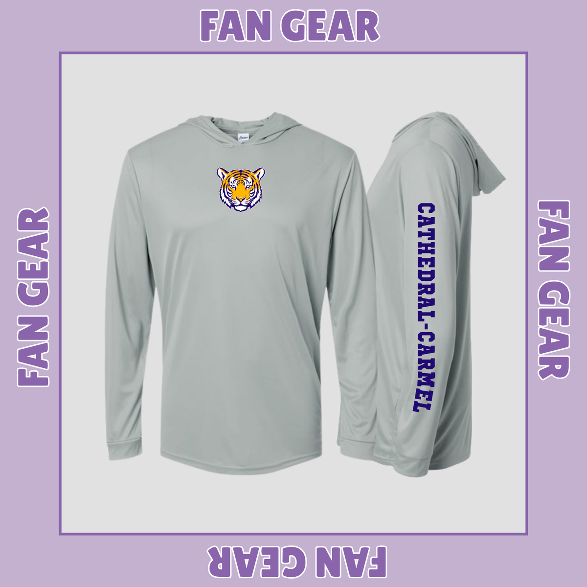 Athletic GREY Long Sleeve Drifit Fan Gear Shirt