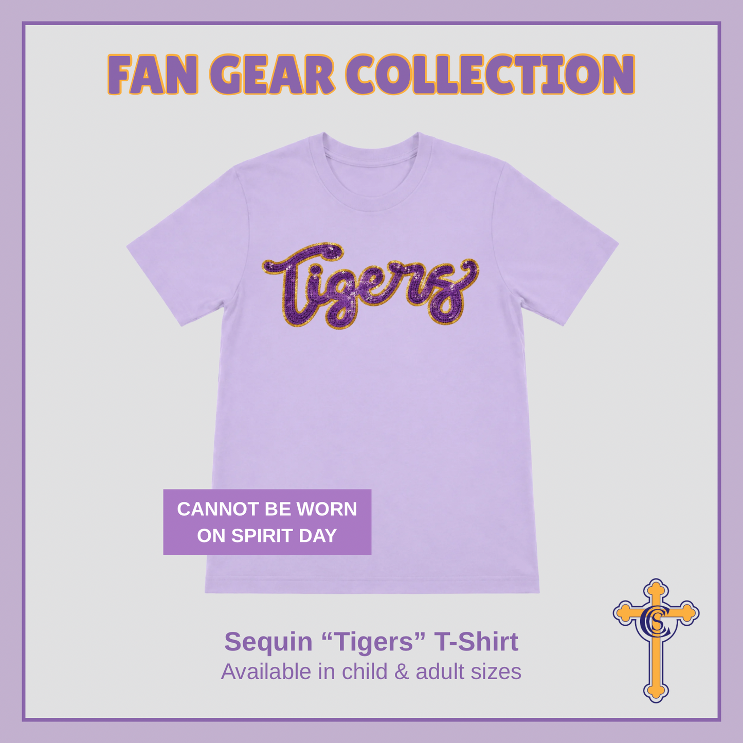 Tigers Sequin Fan Gear Shirt