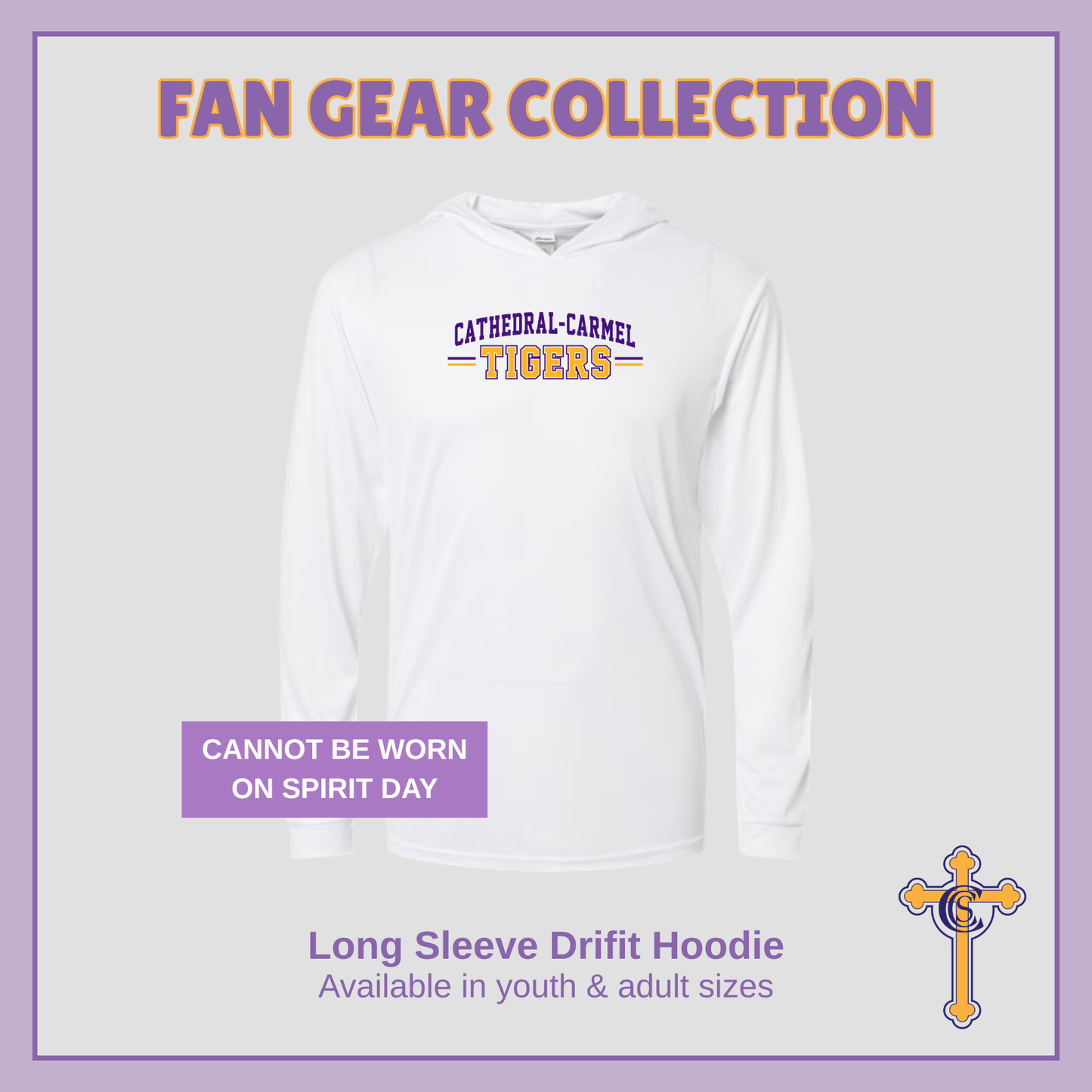 Athletic Long Sleeve Drifit Hoodie Fan Gear Shirt